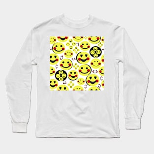 Happy faces, smiley faces emotions Long Sleeve T-Shirt